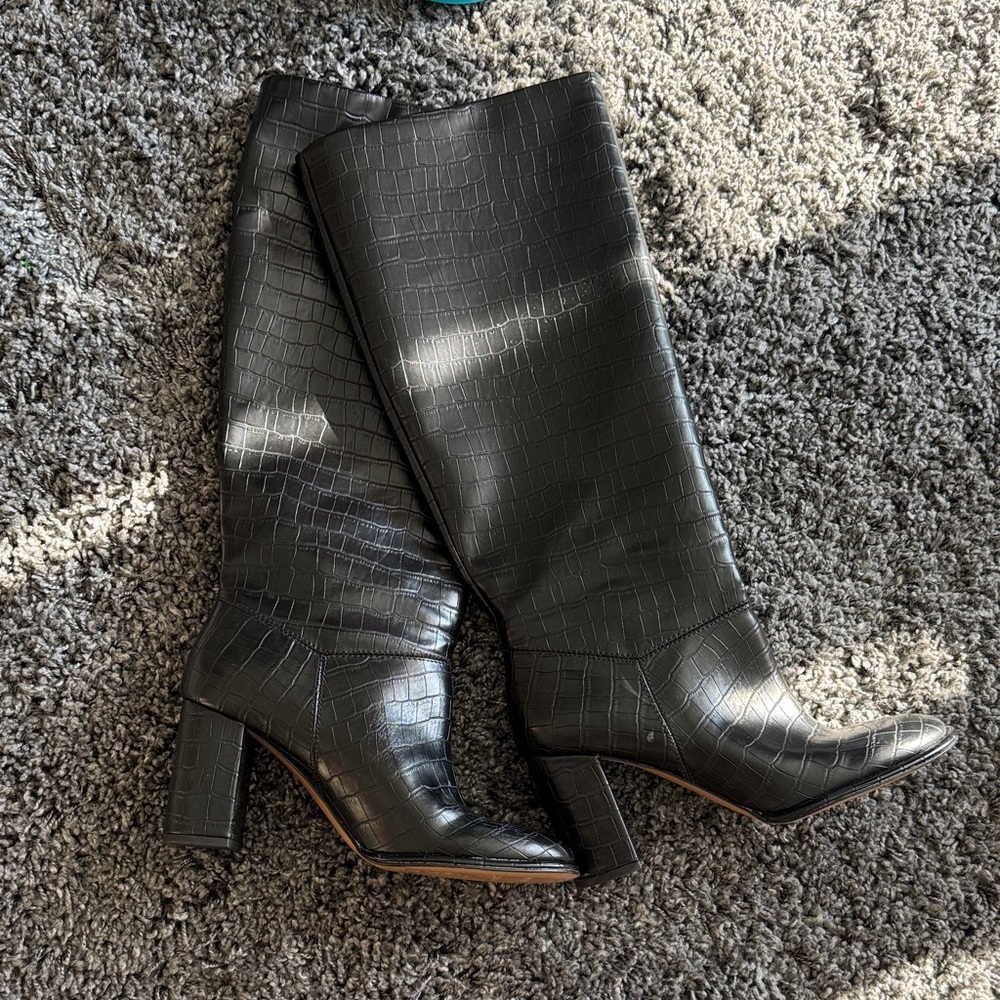 H&M Black Croc Boots